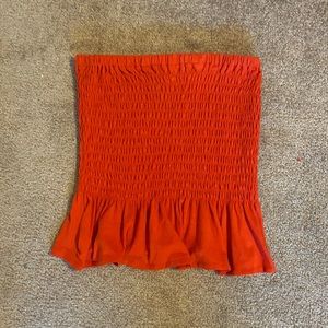 Red tube top woman’s